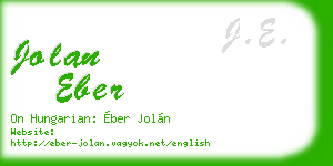 jolan eber business card